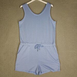 Freely Romper Women's XL Periwinkle 3" Shorts Casual Stretch Lounge Pockets